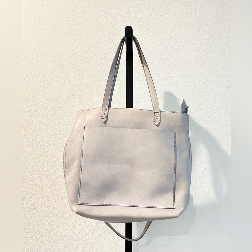 Madewell Zip-Top Medium Transport Tote, Gray